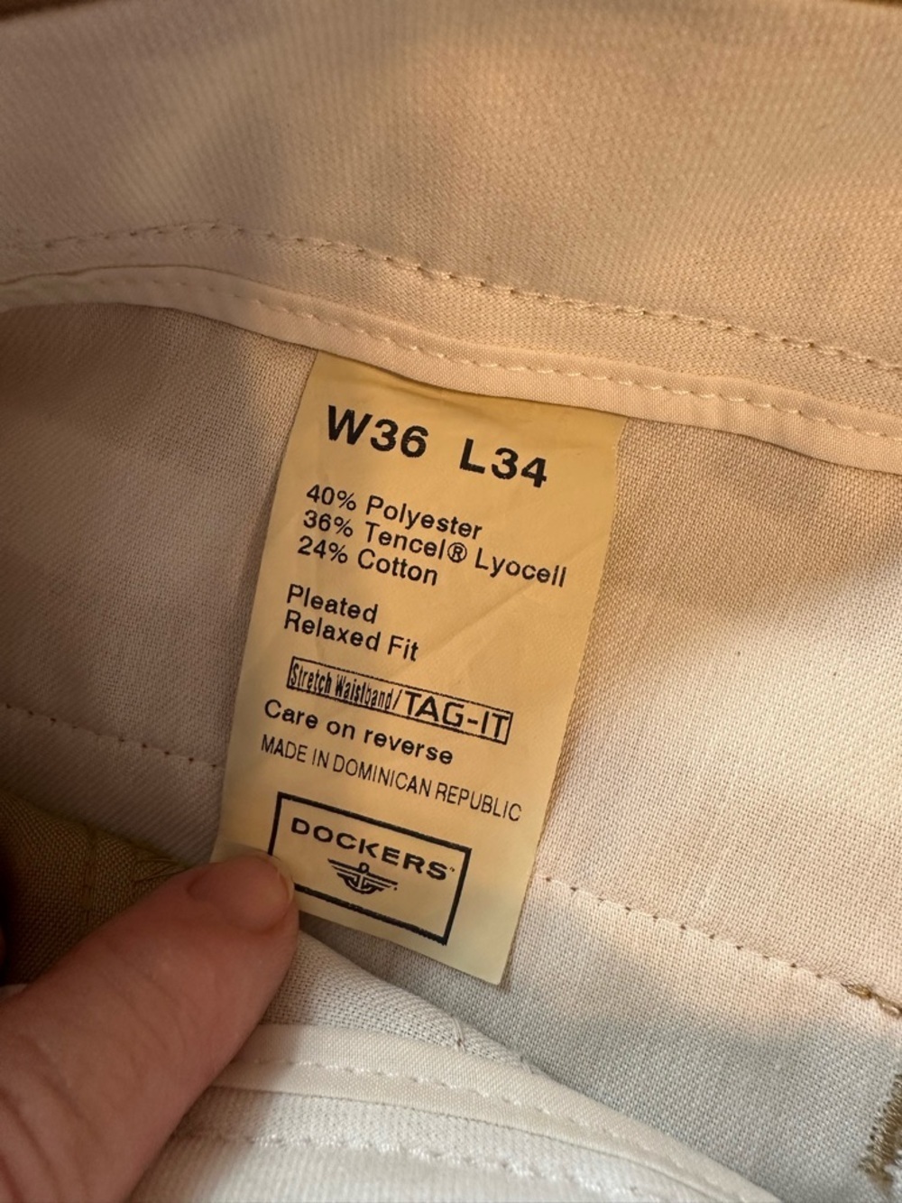 Dockers Mens Khaki Pleated Khaki Dress Pants - Picture 6 of 9